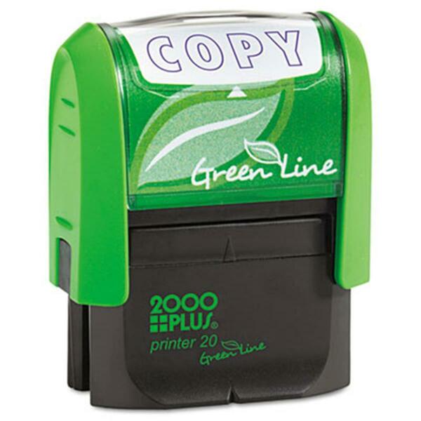 Consolidated Stamp Mfg 2000 PLUS Green Line Message Stamp- Copy- 1.5 x .56- Blue 35347